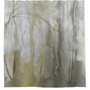 Amber Wild Abstrakte Aquarelldrucke Duschvorhang