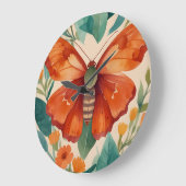 Amber Wings Große Wanduhr (Winkel)