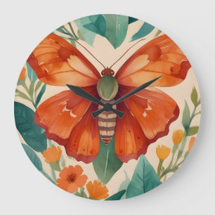 Amber Wings Große Wanduhr