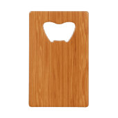 Amber Wood Grain Geldkarten Flaschenöffner (Vorderseite)