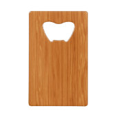 Amber Wood Grain Geldkarten Flaschenöffner (Rückseite)