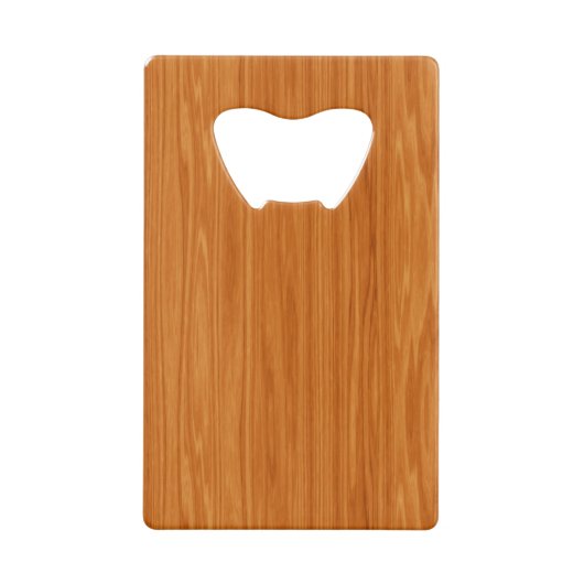 Amber Wood Grain Geldkarten Flaschenöffner (Rückseite)