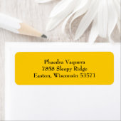 Amber Yellow Einfache Schlichte Rücksendeadressen- (Insitu)