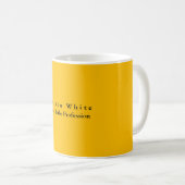 Amber Yellow Schlicht Elegant Beruflich Kaffeetasse (VorderseiteRechts)