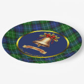 Ambercrombie Tartan Personalisierte Weihnachten Pappteller (Schrägansicht)