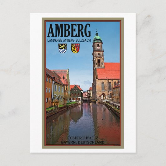 Amberg - Fluss Vils Postkarte (Vorderseite)