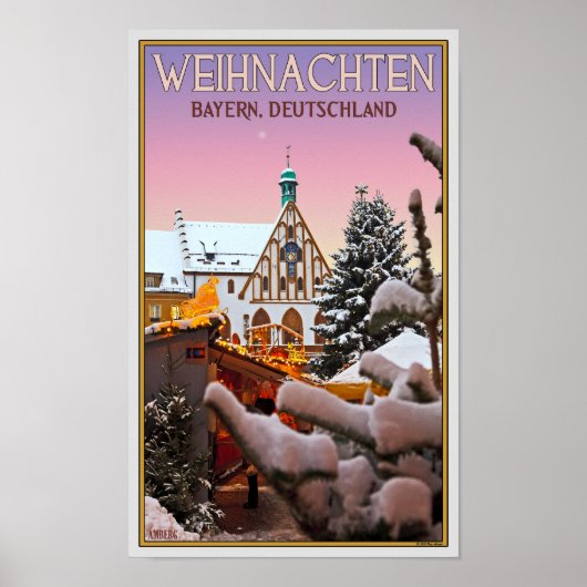 Amberg - Weihnachten Bayern Poster (Vorne)
