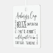 Ambergris Caye Belize Metal Ornament (Vorderseite links)