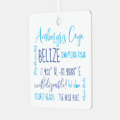 Ambergris Caye Belize Metal Ornament (Vorderseite links)