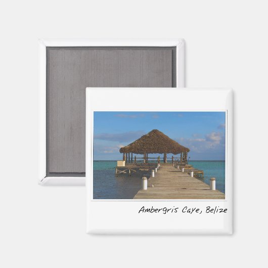 Ambergris Caye Belize Reiseziel Magnet (Vorderseite/Rückseite)