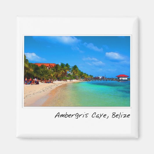Ambergris Caye Belize Reiseziel Magnet (Vorne)