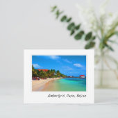 Ambergris Caye Belize Reiseziel Postkarte (Stehend Vorderseite)