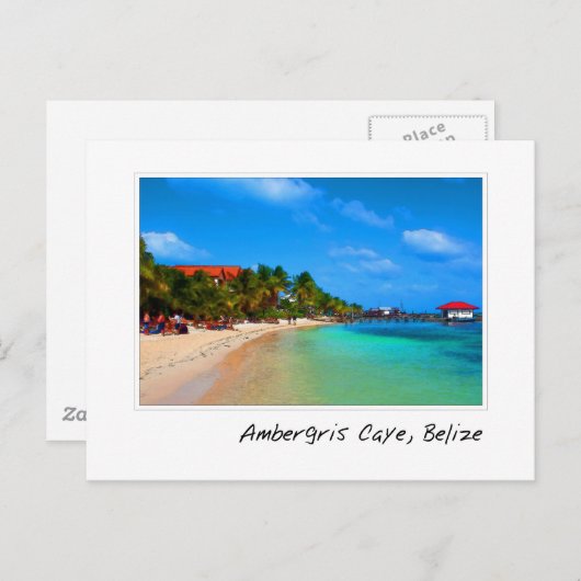 Ambergris Caye Belize Reiseziel Postkarte (Vorne/Hinten)