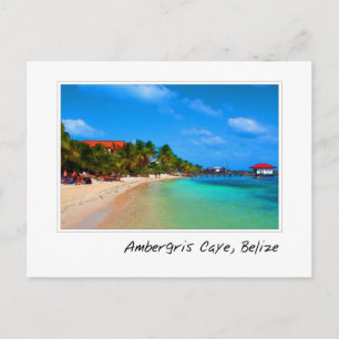 Ambergris Caye Belize Reiseziel Postkarte