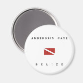 Ambergris Caye Belize Scuba Dive Flag Magnet (Vorderseite/Rückseite)