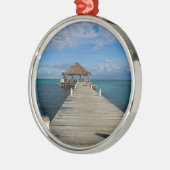 Ambergris Caye Belize Silbernes Ornament (Links)