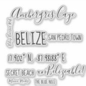 Ambergris Caye Belize Stickers Aufkleber (Vorderseite)