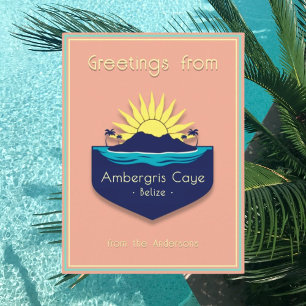 Ambergris Caye Belize Urlaub Postkarte