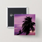 Ambergris Caye, Belize, Zentralamerika. Button (Vorne & Hinten)