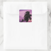 Ambergris Caye, Belize, Zentralamerika. Quadratischer Aufkleber (Tasche)