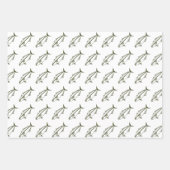 Amberjack in Army Green on White in Large Geschenkpapier Set (Vorderseite)