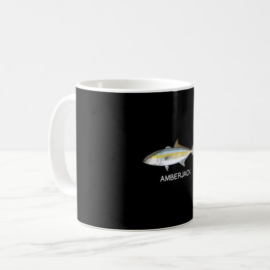 Amberjack Saltwater Game Fish Kaffeetasse (Vorderseite Links)