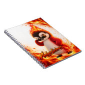 Amberlicious Fire Penguin Sunglasses Funny Notizblock (Rechte Seite)