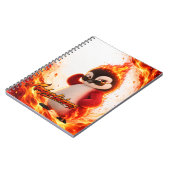 Amberlicious Fire Penguin Sunglasses Funny Notizblock (Linke Seite)