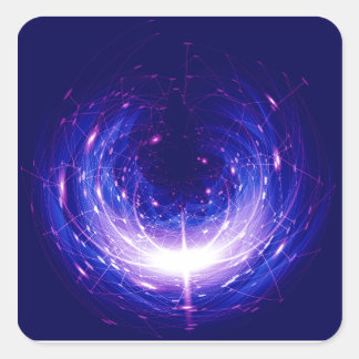 Amberlight Cold Blue Polar Flare Quadratischer Aufkleber