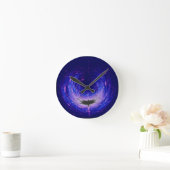 Amberlight Cold Blue Polar Flare = Runde Wanduhr (Zuhause)