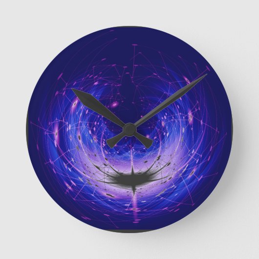 Amberlight Cold Blue Polar Flare = Runde Wanduhr (Vorderseite)