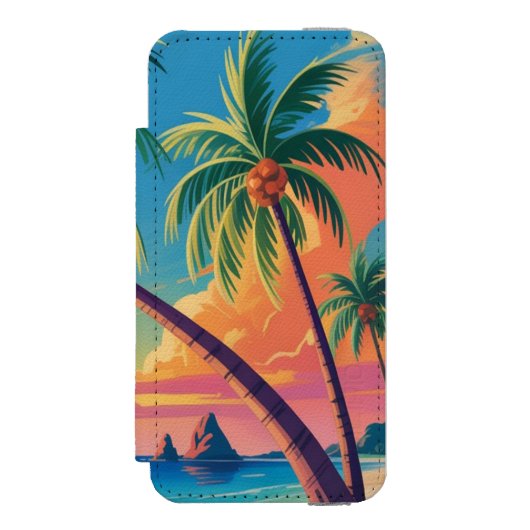 Ambiance Estivale Incipio iPhone Geldbeutel-Hülle (Folio Vorderseite)