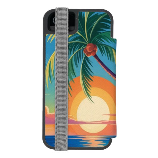 Ambiance Estivale Incipio iPhone Geldbeutel-Hülle (Folio Rückseite)