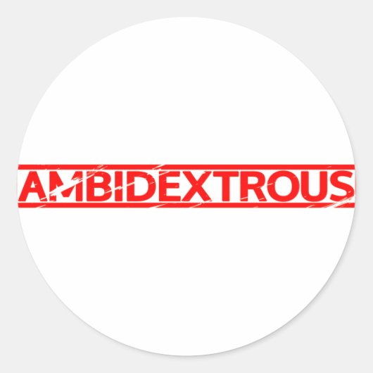 Ambidexterierte Briefmarke Runder Aufkleber (Vorderseite)