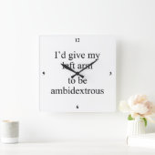 Ambidexteros. Quadratische Wanduhr (Zuhause)