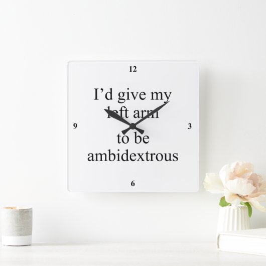 Ambidexteros. Quadratische Wanduhr (Zuhause)