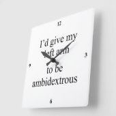 Ambidexteros. Quadratische Wanduhr (Winkel)