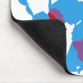 Ambidextrie Hand Symbol Print Color Paint Pattern. Mousepad (Ecke)