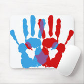 Ambidextrie Hand Symbol Print Color Paint Pattern. Mousepad (Mit Mouse)