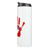 Ambidextrie Hand Symbol Print Color Paint Pattern. Thermosbecher (Nach rechts gedreht)