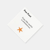 Ambidextrous Starfish Fun Fact Cocktail Serviette (Ecke)