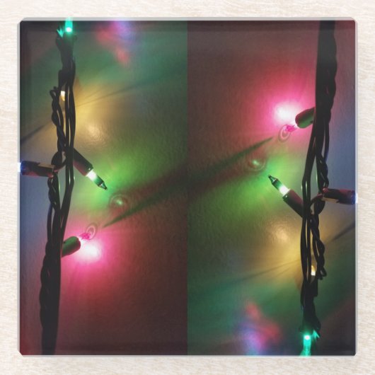 Ambiente Tinkellichter Glasuntersetzer (Vorderseite)