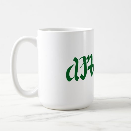 Ambigram German Word Tasse (Links)