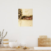 Ambiguelle, Abstrakte Landschaftskunst Tropfen Mal Poster (Küche)