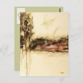 Ambiguelle, Abstrakte Landschaftskunst Tropfen Mal Postkarte (Vorne/Hinten)