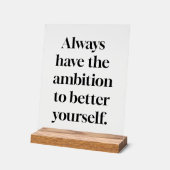 Ambition Akrylus-Zeichen Acrylschild (Winkel)