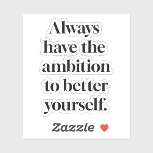 Ambition Custom-Cut Vinyl Sticker (Blatt)
