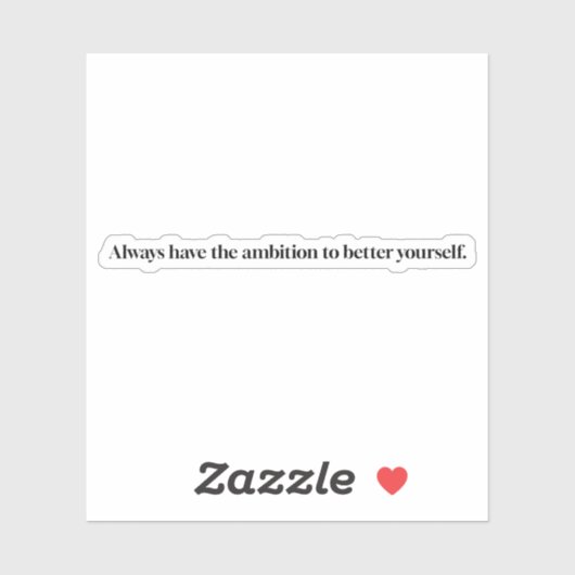 Ambition Custom-Cut Vinyl Sticker (Blatt)