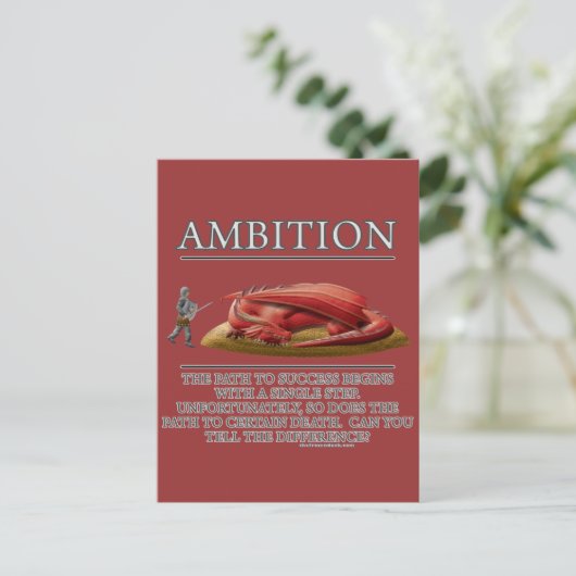 Ambition Fantasy (de)Motivator Postkarte (Stehend Vorderseite)