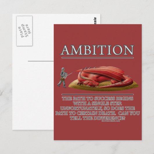 Ambition Fantasy (de)Motivator Postkarte (Vorne/Hinten)